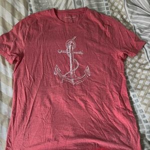 Heathered Red Nautical Anchor Shirt